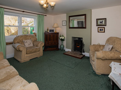 Caroline Cottage Two Bedroom Holiday Home Romaldkirk Barnard Castle Teesdale County Durham DL12 9ED - Cosy Lounge With Log Burning Stove & Countryside Views